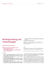Dokument Kindererziehungszeiten/Zuordnung der Erziehungszeit durch die verschiedengeschlechtlichen Eltern/Erziehung durch einen Elternteil