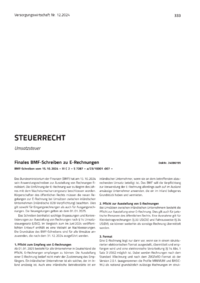 Dokument Finales BMF-Schreiben zu E-Rechnungen