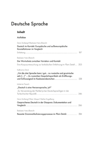 Dokument Inhaltsverzeichnis