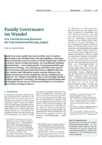 Dokument Family Governance im Wandel