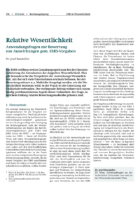 Dokument Relative Wesentlichkeit