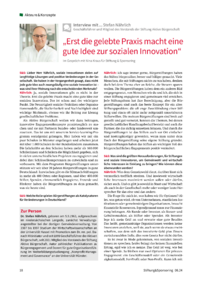 Dokument „Erst die gelebte Praxis macht eine gute Idee zur sozialen Innovation“