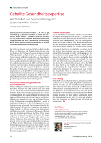 Dokument Geballte Gesundheitsexpertise