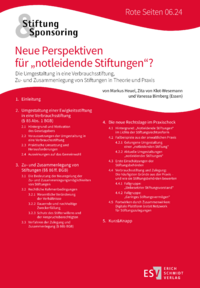 Dokument Neue Perspektiven für „notleidende Stiftungen“?