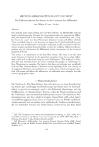 Dokument Medienlandschaften in Ost und West
