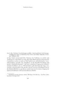 Dokument Sarah Alice Nienhaus: Entscheidungen erzählen. Autobiografische Archivierungspraktiken bei Fanny Lewald-Stahr, Paul Heyse und Arthur Schnitzler