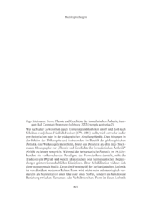 Dokument Ingo Stockmann: Form. Theorie und Geschichte der formalistischen Ästhetik