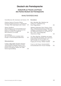Dokument Inhaltsverzeichnis