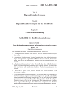 Dokument Artikel 192 –241 Kreditrisikominderung