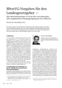 Dokument BPersVG-Vorgaben für den Landesgesetzgeber