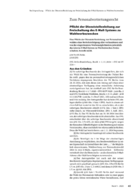 Dokument Pflicht der Dienststellenleitung zur Freischaltung des E-Mail-Systems zu Wahlwerbezwecken