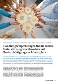 Dokument Handlungsempfehlungen für die soziale Unterstützung von Menschen mit Beeinträchtigung am Arbeitsplatz