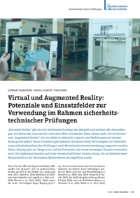 Dokument Virtual und Augmented Reality: Potenziale und Einsatzfelder zur Verwendung im Rahmen sicherheitstechnischer Prüfungen