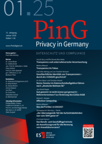 Dokument PinG Privacy in Germany Ausgabe 01 2025