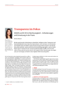 Dokument Transparenz im Fokus