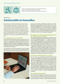 Dokument Arbeitsunfälle im Homeoffice