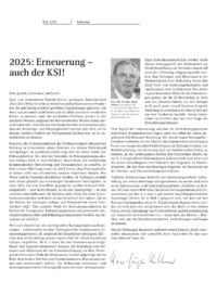 Dokument 2025: Erneuerung – auch der KSI!
