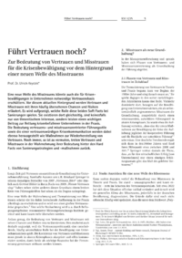 Dokument Führt Vertrauen noch?