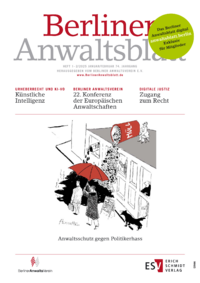 Dokument Berliner Anwaltsblatt Ausgabe 01+02 2025
