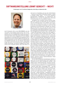 Dokument Softwareumstellung lähmt Gericht? – Nicht!