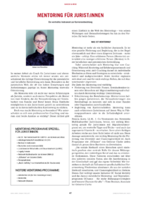 Dokument Mentoring für Jurist:innen