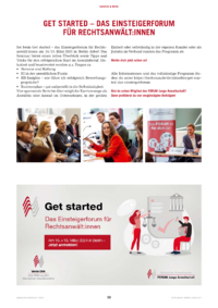 Dokument Get started – das Einsteigerforum für Rechtsanwält:innen