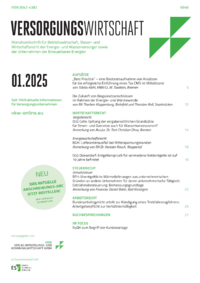 Dokument Zeitschrift Versorgungswirtschaft (VW) Ausgabe 01 2025