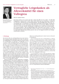 Dokument Vertragliche Leitgedanken als Allzweckmittel für einen Vollregress
