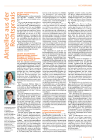 Dokument Aktuelles aus der Rechtspraxis