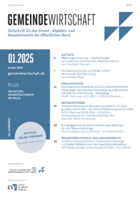 Dokument Zeitschrift Gemeindewirtschaft (GW) Ausgabe 01 2025