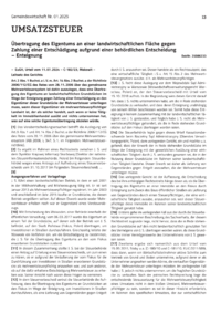 Dokument Übertragung des Eigentums an einer landwirtschaftlichen Fläche gegen Zahlung einer Entschädigung aufgrund einer behördlichen Entscheidung – Enteignung