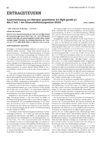 Dokument Zusammenfassung von Betrieben gewerblicher Art (BgA) gemäß § 4 Abs. 6 Satz 1 des Körperschaftsteuergesetzes (KStG)