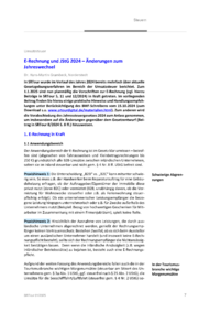 Dokument E-Rechnung und JStG 2024 – Änderungen zum Jahreswechsel