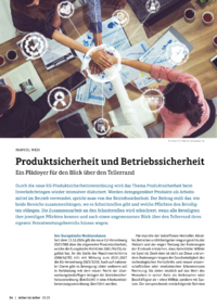 Dokument Produktsicherheit und Betriebssicherheit