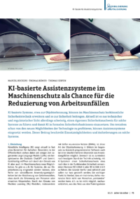 Dokument KI-basierte Assistenzsysteme im Maschinenschutz als Chance für die Reduzierung von Arbeitsunfällen
