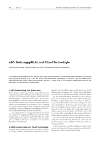 Dokument eBO: Nutzungspflicht und Cloud-Technologie
