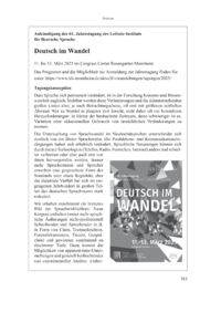 Dokument Deutsch im Wandel