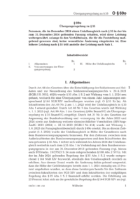 Dokument &sect; 69o &Uuml;bergangsregelung zu &sect; 35