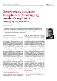 Dokument Überzeugung durch die Compliance, Überzeugung von der Compliance