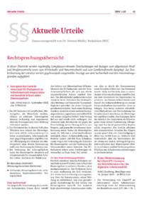 Dokument Aktuelle Urteile: Rechtsprechungsübersicht