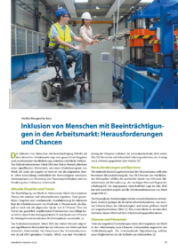 Dokument Inklusion von Menschen mit Beeinträchtigungen in den Arbeitsmarkt: Herausforderungen und Chancen