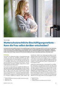 Dokument Mutterschutzrechtliche Beschäftigungsverbote – Kann die Frau selbst darüber entscheiden?