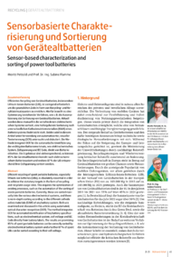Dokument Sensorbasierte Charakterisierung und Sortierung von Gerätealtbatterien