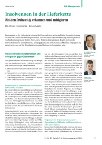Dokument Insolvenzen in der Lieferkette