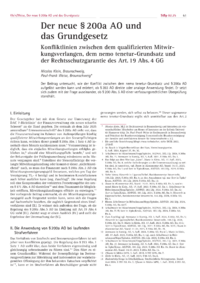 Dokument Der neue § 200a AO und das Grundgesetz