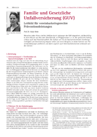 Dokument Familie und Gesetzliche Unfallversicherung (GUV)