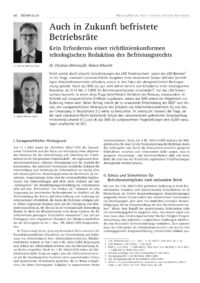 Dokument Auch in Zukunft befristete Betriebsräte