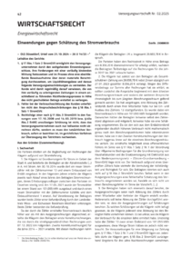Dokument Einwendungen gegen Schätzung des Stromverbrauchs