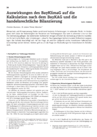 Dokument Auswirkungen des BayKlimaG auf die Kalkulation nach dem BayKAG und die handelsrechtliche Bilanzierung