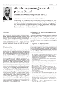 Dokument Abrechnungsmanagement durch private Dritte?